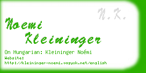 noemi kleininger business card
